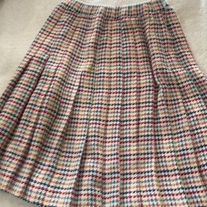 Vintage Criscione Pleated colorful houndstooth skirt small